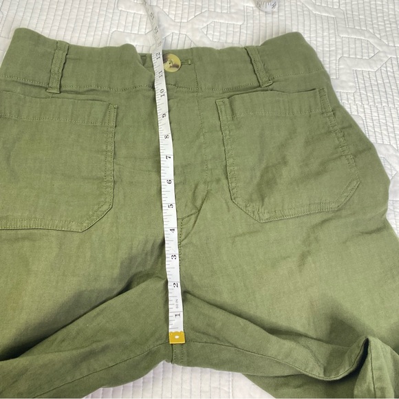 Maeve Anthropologie The Colette Wide Leg Pants Green Women’s Size 28 Pockets - Picture 5 of 11